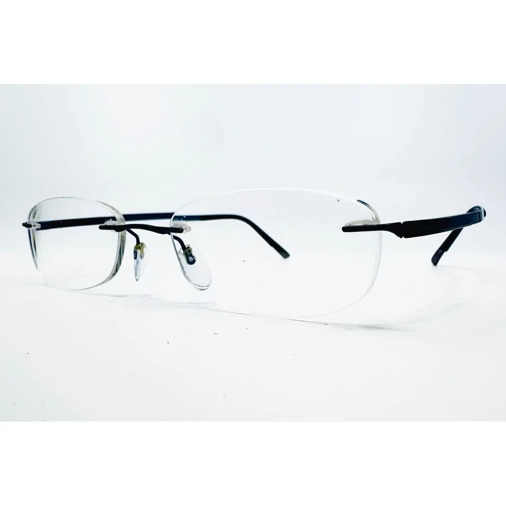 Silhouette Eyeglasses Mens Blue Rimless Oval Frame Austria 5416 40 6060 19 150